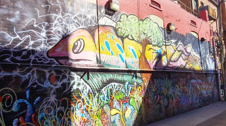 a picture of a wall with art paint