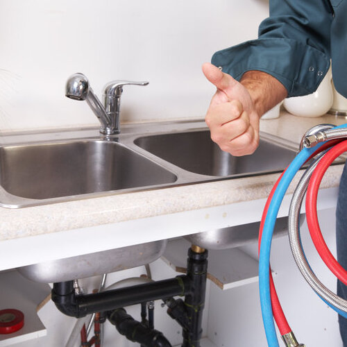 man cleaned drain