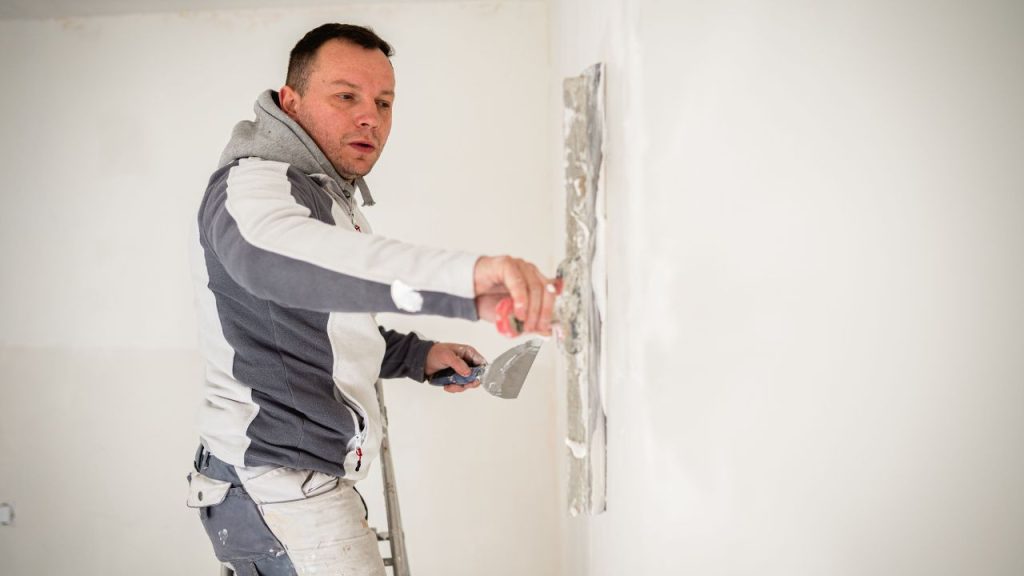 a house painter at work