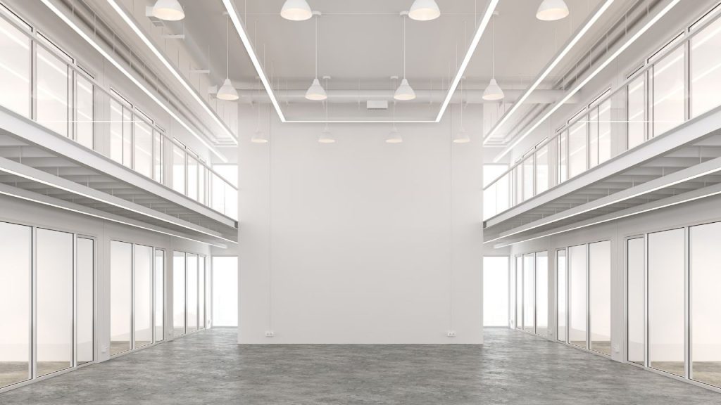 an interior of a nice building