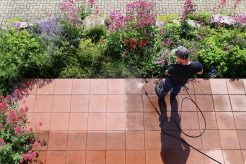 power washing patio