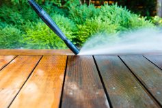 pressure washing deck